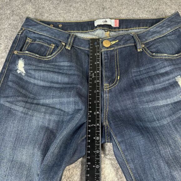 Cabi Jeans Womens 8 Slim Boyfriend Dark Wash Distressed Denim Stretch - Picture 3 of 9